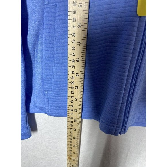 Pebble Beach Womens Jacket Full Zip Quilted Long Sleeve Size Small Ligth Blue - Picture 3 of 9